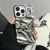 Electroplate 3D Wrinkle Phone Case for iPhone